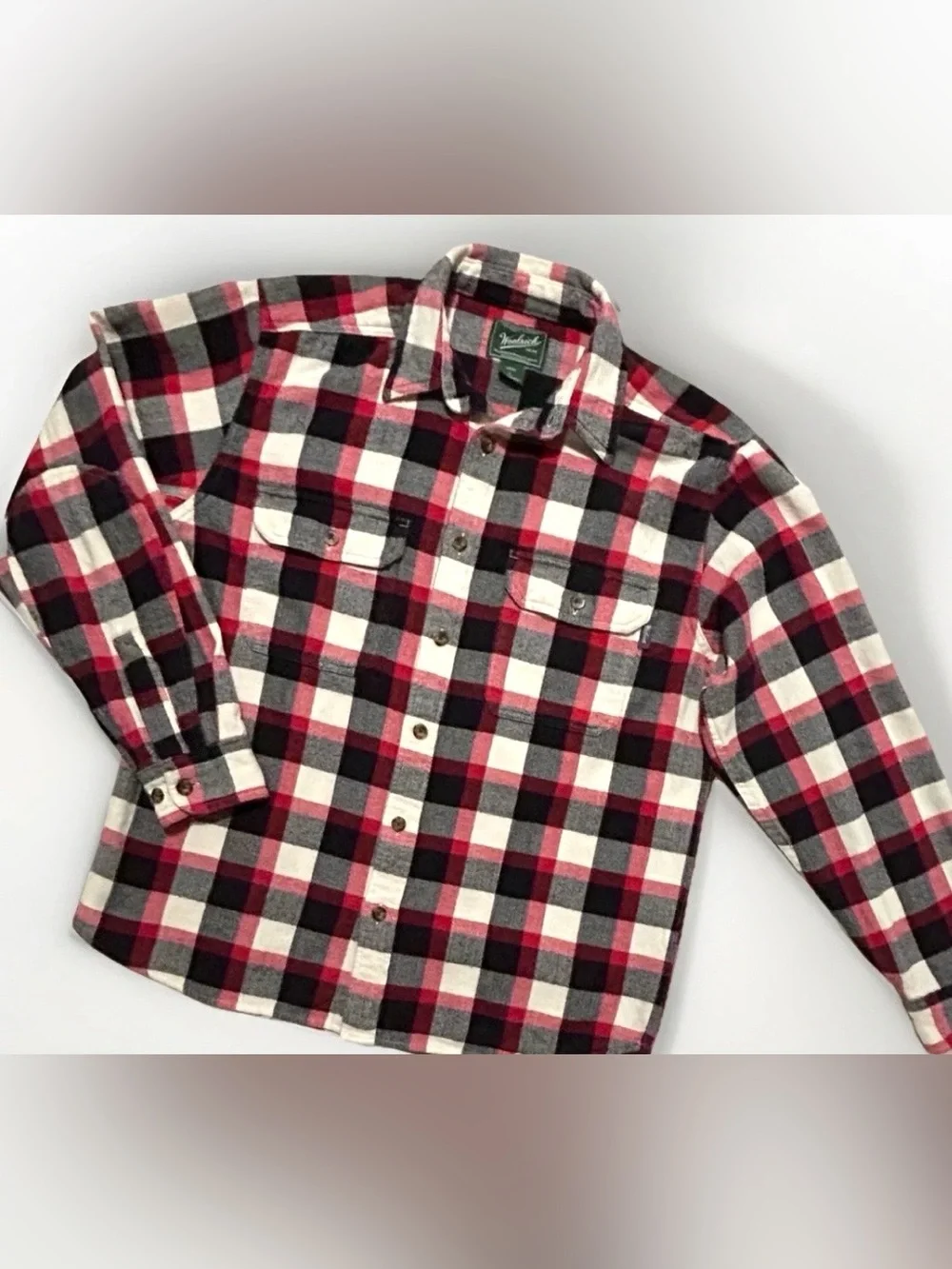 VTG Woolrich Men’s Classic Flannel Buffalo Plaid 100% Cotton Shirt L - Picture 2 of 11